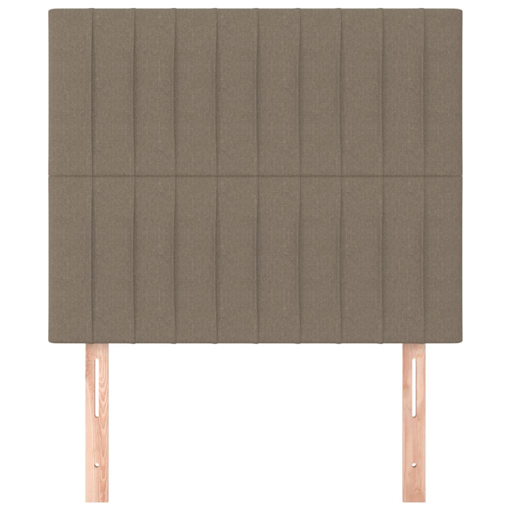 Hoofdborden 2 St 80X5X78/88 Cm Stof Taupe 80 cm Hoog