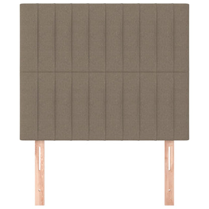 Hoofdborden 2 St 80X5X78/88 Cm Stof Taupe 80 cm Hoog