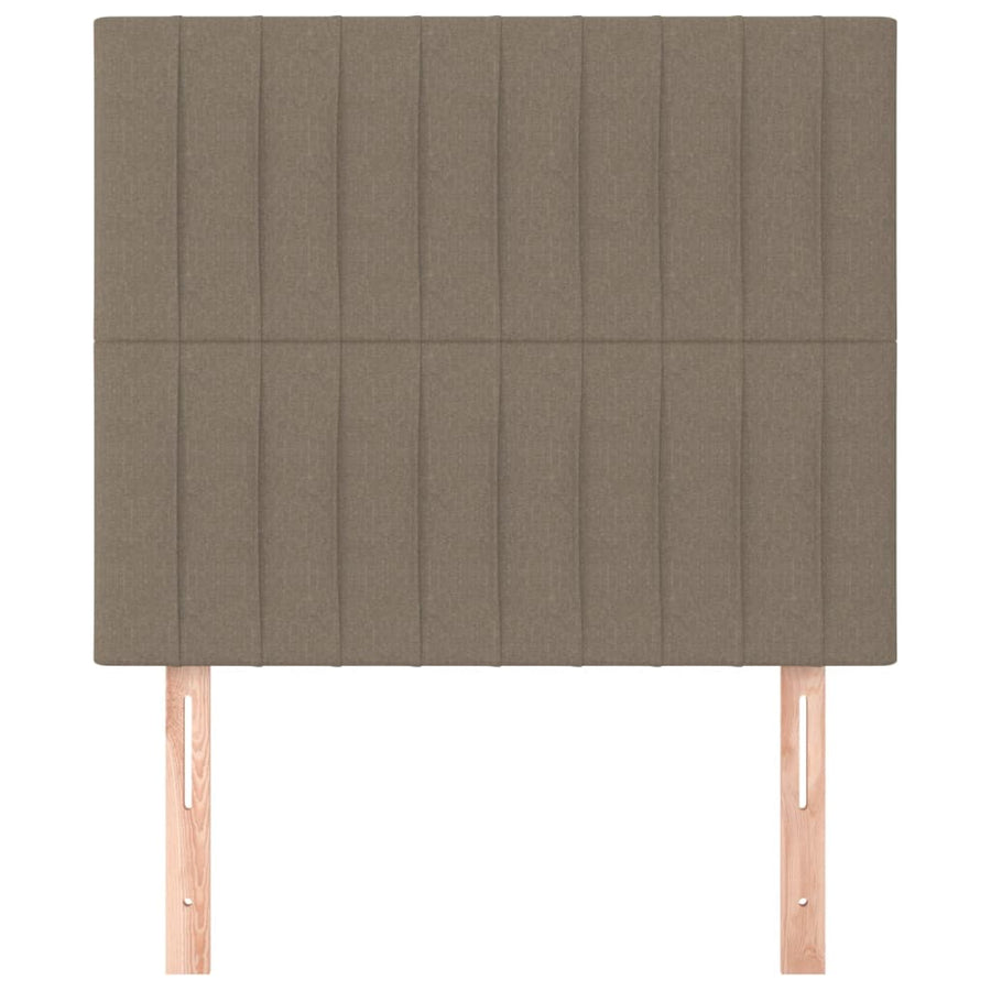 Hoofdborden 2 St 80X5X78/88 Cm Stof Taupe 80 cm Hoog