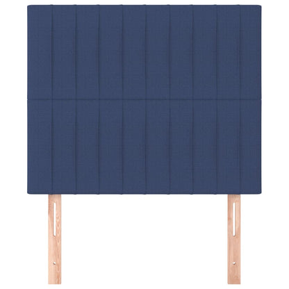 Hoofdborden 2 st 80x5x78/88 cm stof blauw 1 80 cm Blauw