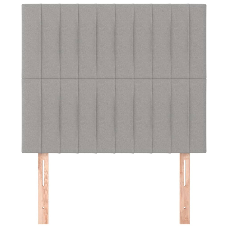 Hoofdborden 2 St 90X5X78/88 Cm Stof Lichtgrijs 90 cm Hoog