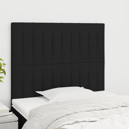 Hoofdborden 2 St 90X5X78/88 Cm Stof Zwart 90 cm Hoog