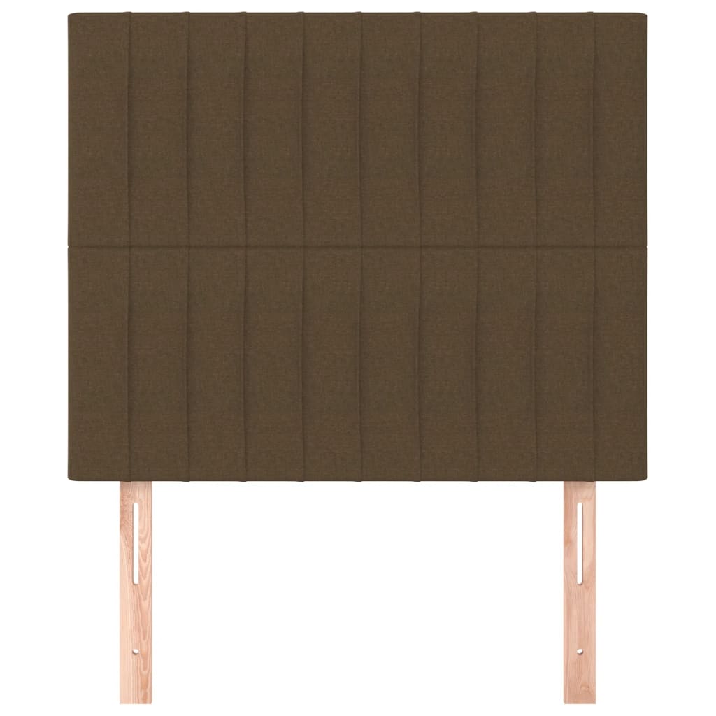 Hoofdborden 2 St 90X5X78/88 Cm Stof Donkerbruin 90 cm Hoog