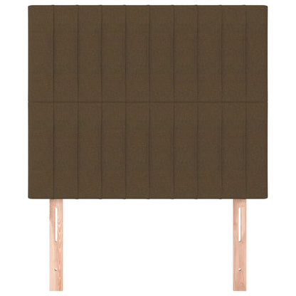 Hoofdborden 2 St 90X5X78/88 Cm Stof Donkerbruin 90 cm Hoog