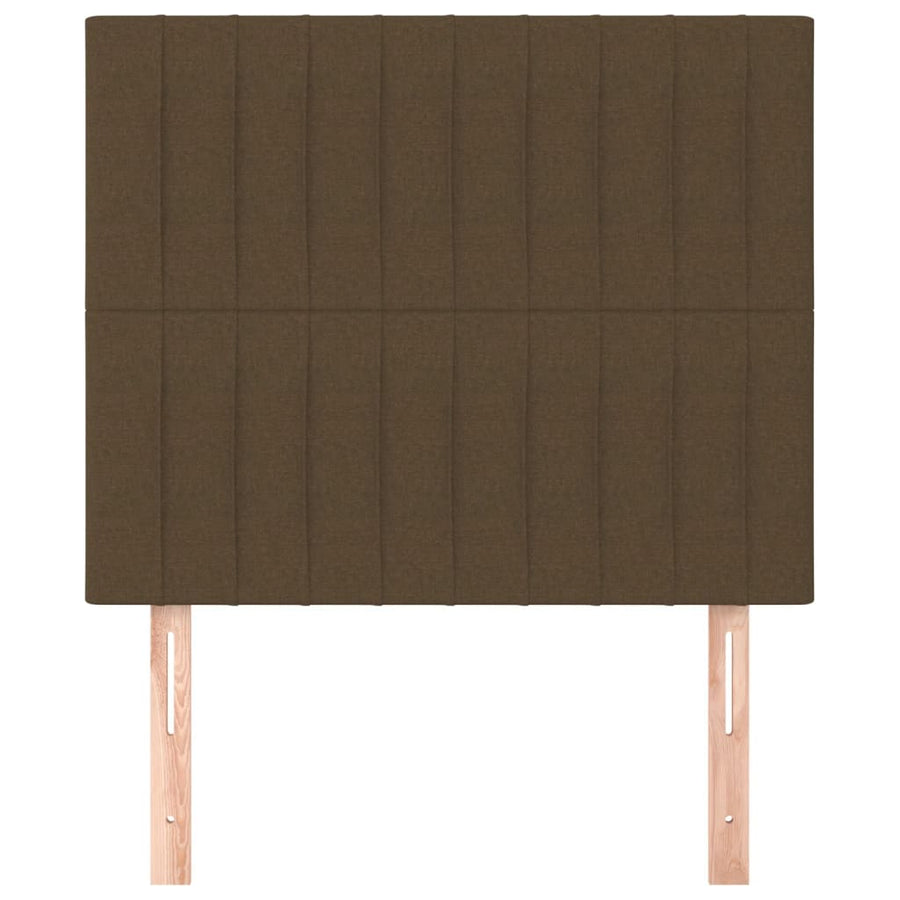 Hoofdborden 2 St 90X5X78/88 Cm Stof Donkerbruin 90 cm Hoog