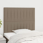 Hoofdborden 2 St 90X5X78/88 Cm Stof Taupe 90 cm Hoog