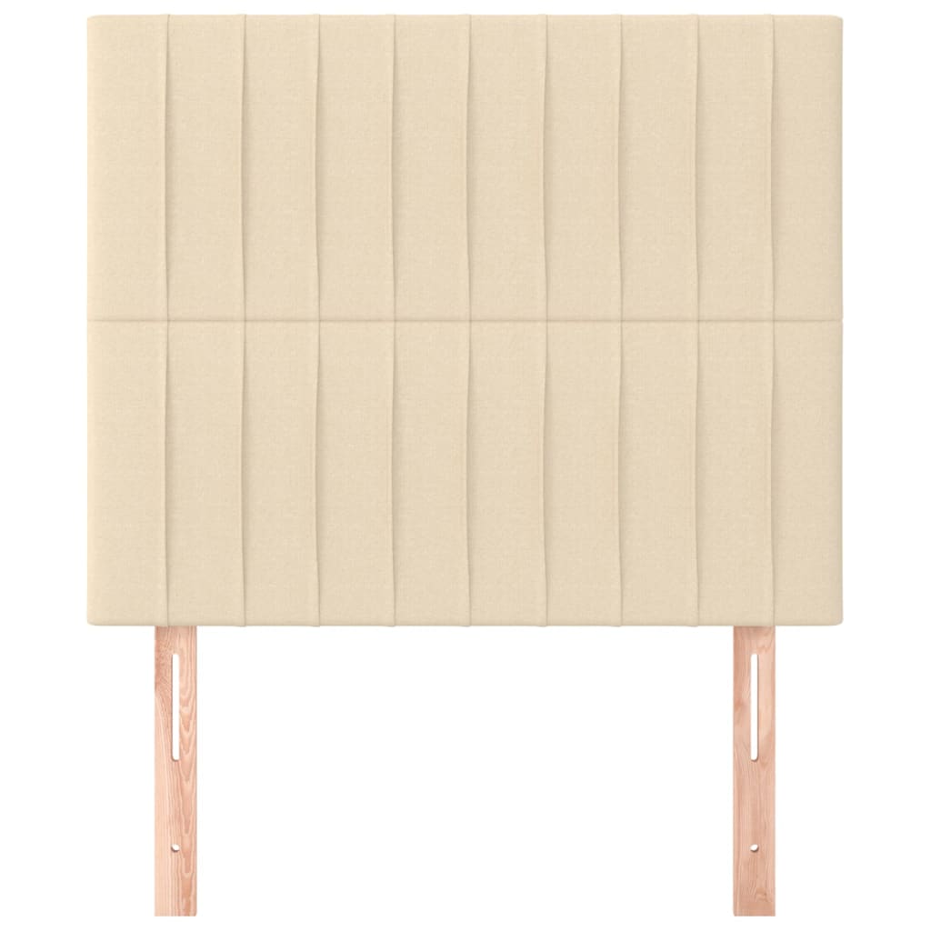 Hoofdborden 2 St 90X5X78/88 Cm Stof Kleurig Crème 90 cm Hoog