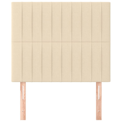 Hoofdborden 2 St 90X5X78/88 Cm Stof Kleurig Crème 90 cm Hoog