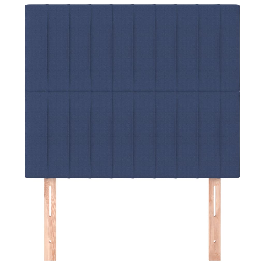 Hoofdborden 2 St 90X5X78/88 Cm Stof Blauw 90 cm Hoog