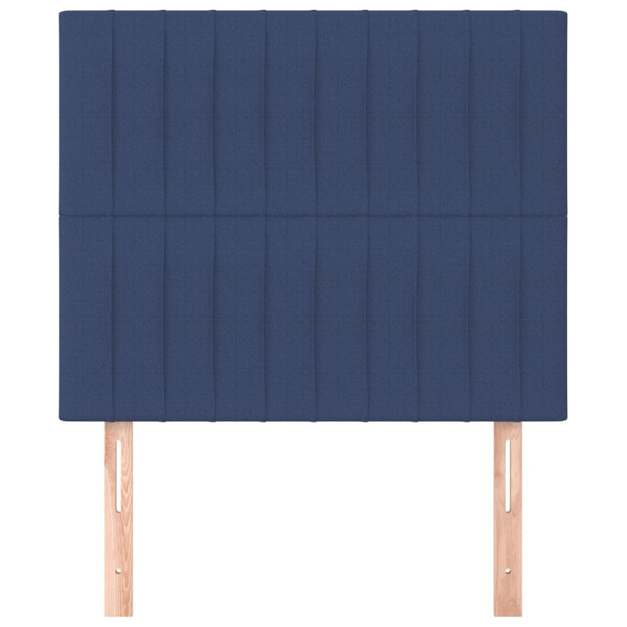 Hoofdborden 2 St 90X5X78/88 Cm Stof Blauw 90 cm Hoog