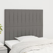 Hoofdbord 100x5x118/128 cm stof donkergrijs