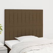 Hoofdbord 100x5x118/128 cm stof donkerbruin