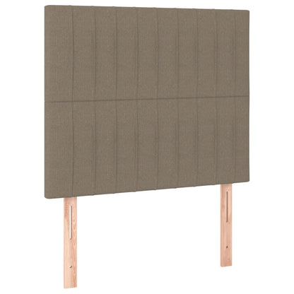 Hoofdborden 2 St 00X5X78/88 Cm Stof Taupe 100 cm Hoog