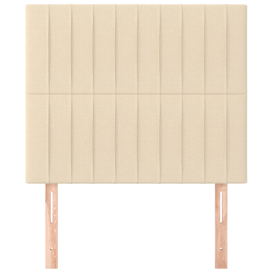 Hoofdbord crème 100x5x118/128 cm stof
