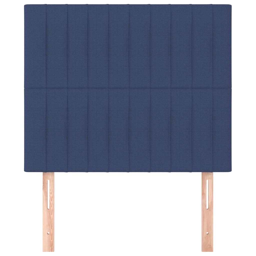 Hoofdborden 2 St 00X5X78/88 Cm Stof Blauw 100 cm Hoog
