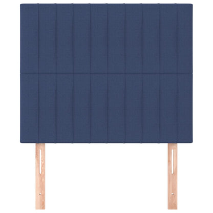 Hoofdborden 2 St 00X5X78/88 Cm Stof Blauw 100 cm Hoog