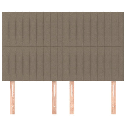 Hoofdborden 4 St 72X5X78/88 Cm Stof Taupe 144 cm Hoog