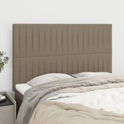 Hoofdbord 144x5x118/128 cm stof taupe