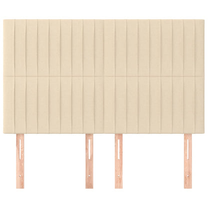 Hoofdborden 4 St 72X5X78/88 Cm Stof Kleurig Crème 144 cm Hoog
