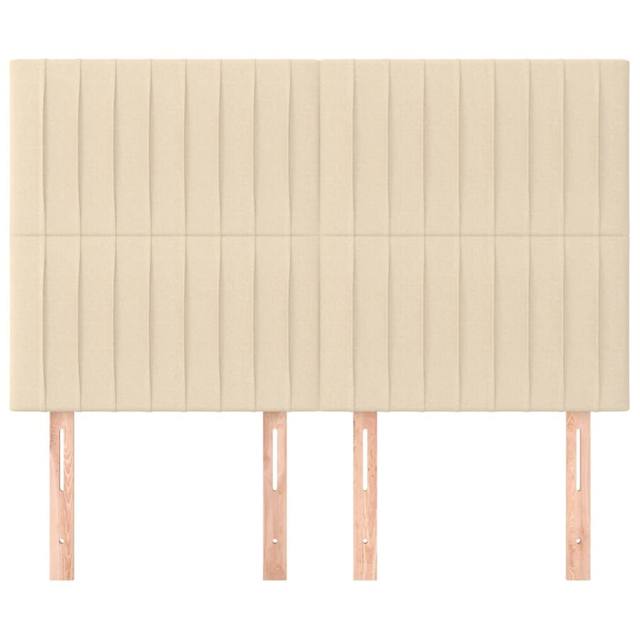 Hoofdborden 4 St 72X5X78/88 Cm Stof Kleurig Crème 144 cm Hoog