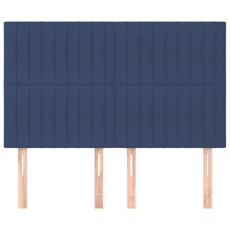 Hoofdborden 4 St 72X5X78/88 Cm Stof Blauw 144 cm Hoog