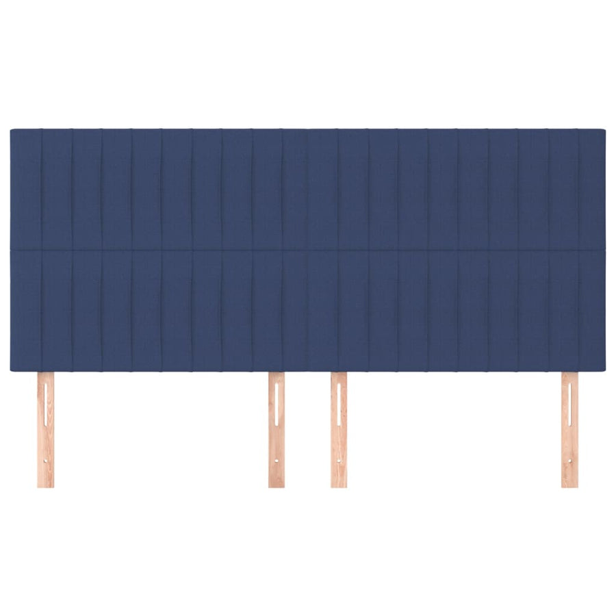 Hoofdborden 4 St 80X5X78/88 Cm Stof Blauw 160 cm Hoog