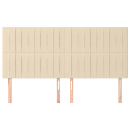 Hoofdbord crème 180x5x118/128 cm stof
