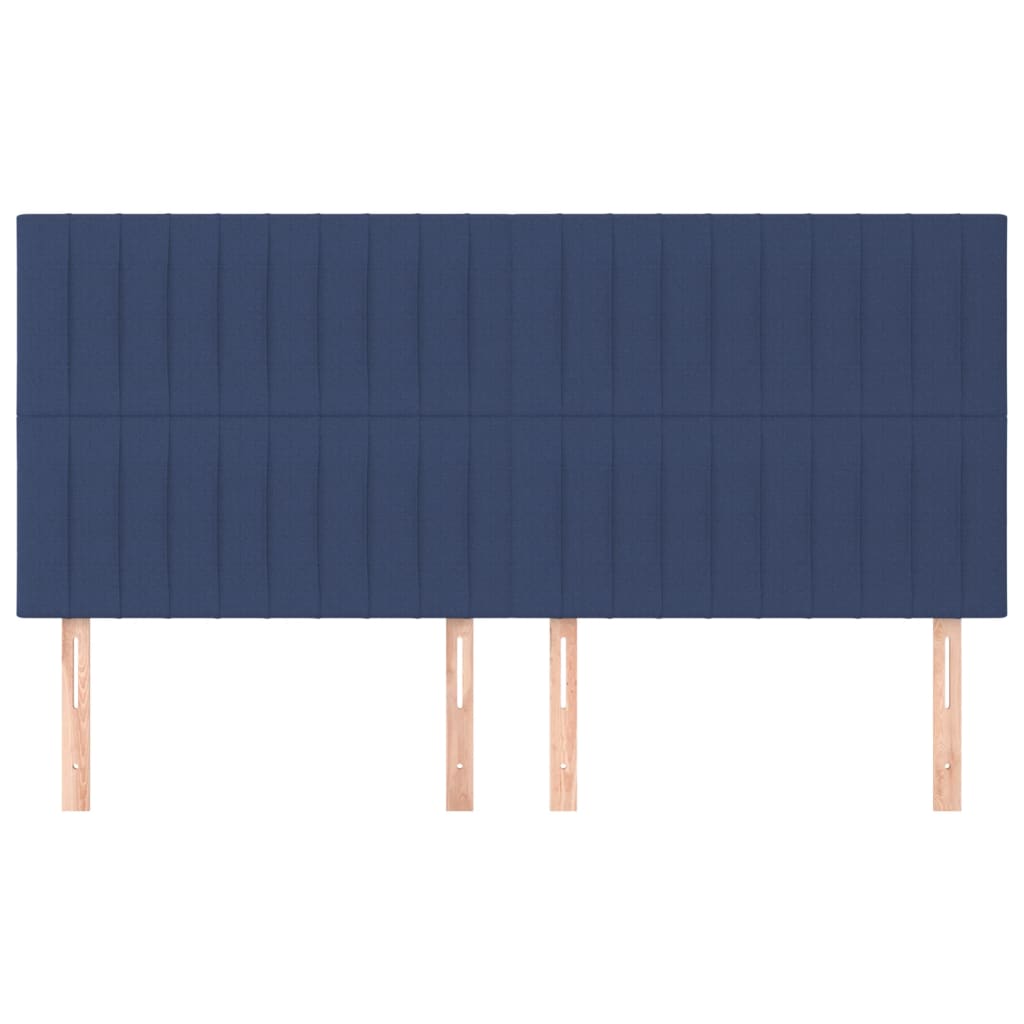 Hoofdborden 4 St 90X5X78/88 Cm Stof Blauw 180 cm Hoog