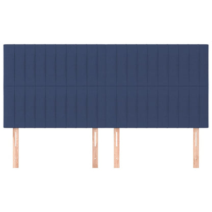 Hoofdborden 4 St 90X5X78/88 Cm Stof Blauw 180 cm Hoog