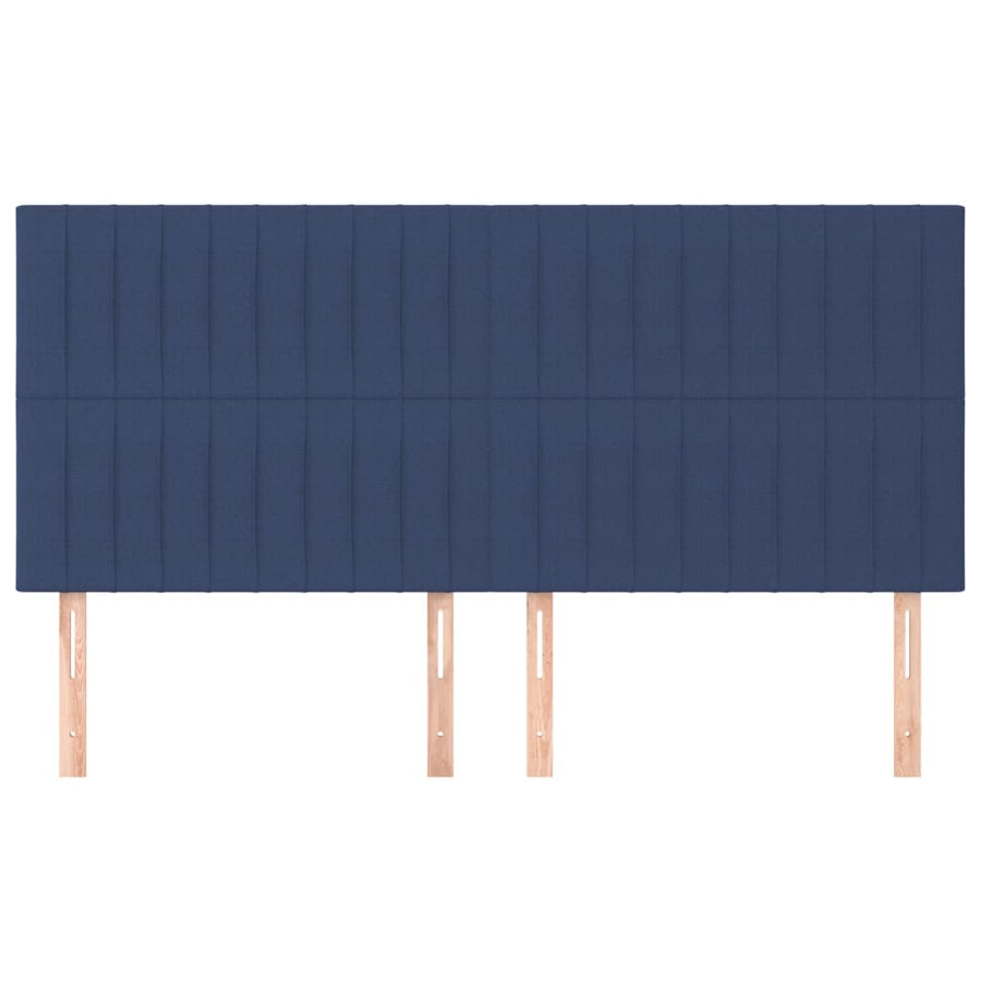 Hoofdborden 4 St 90X5X78/88 Cm Stof Blauw 180 cm Hoog