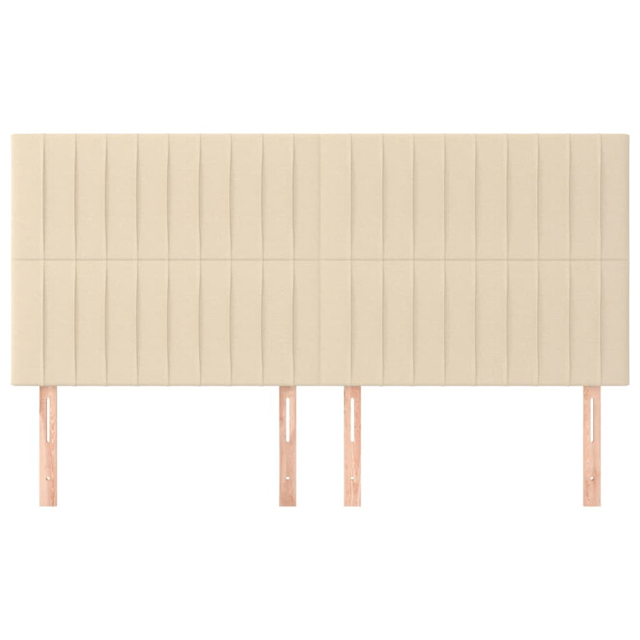 Hoofdborden 4 St 00X5X78/88 Cm Stof Kleurig Crème 200 cm Hoog