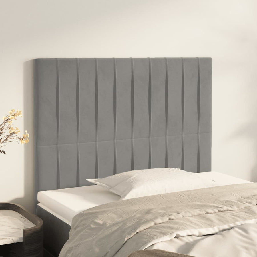 Hoofdborden 2 St 80X5X78/88 Cm Fluweel Donkergroen