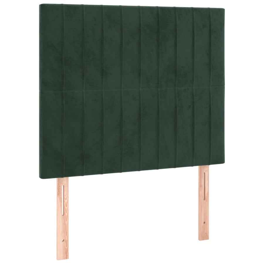 Hoofdborden 2 St 80X5X78/88 Cm Fluweel Donkergroen 80 cm Hoog