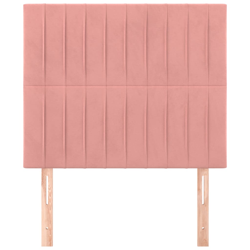 Hoofdborden 2 St 80X5X78/88 Cm Fluweel Roze
