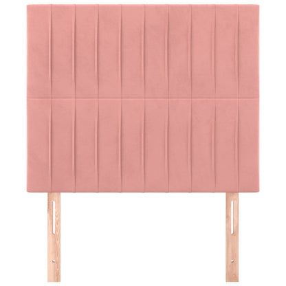 Hoofdborden 2 St 80X5X78/88 Cm Fluweel Roze