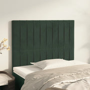 Hoofdbord 90x5x118/128 cm fluweel donkergroen