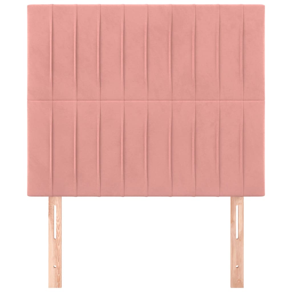 Hoofdborden 2 St 90X5X78/88 Cm Fluweel Roze