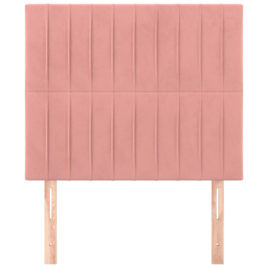 Hoofdborden 2 St 90X5X78/88 Cm Fluweel Roze
