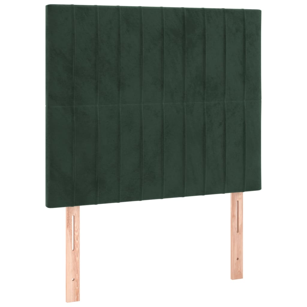 Hoofdborden 2 St 00X5X78/88 Cm Fluweel Donkergroen 100 cm Hoog