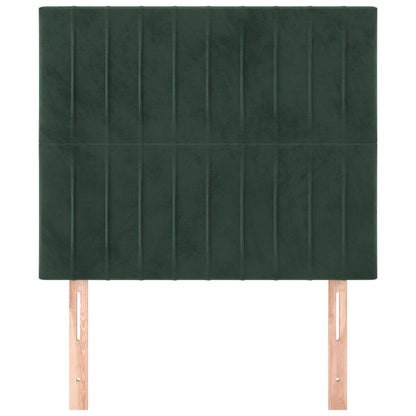 Hoofdborden 2 St 00X5X78/88 Cm Fluweel Donkergroen 100 cm Hoog