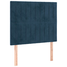 Hoofdborden 2 St 00X5X78/88 Cm Fluweel Donkerblauw 100 cm Hoog