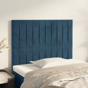 Hoofdbord donkerblauw fluweel 100x5x118/128 cm