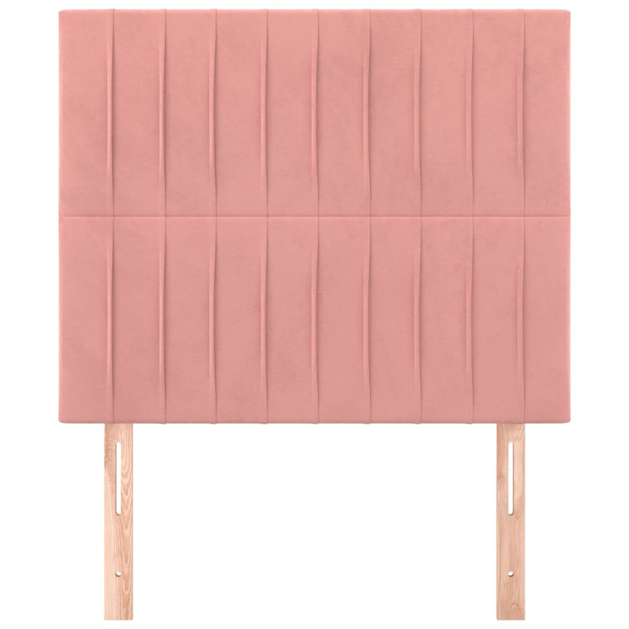 Hoofdborden 2 St 100X5X78/88 Cm Fluweel Roze