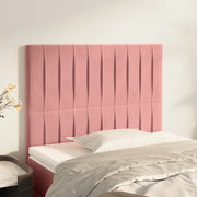 Hoofdbord roze 100x5x118/128 cm fluweel