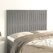 Hoofdbord 144 cm lichtgrijs fluweel