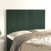 Hoofdbord 144x5x118/128 cm donkergroen fluweel