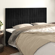 Hoofdbord 160 cm fluweel zwart