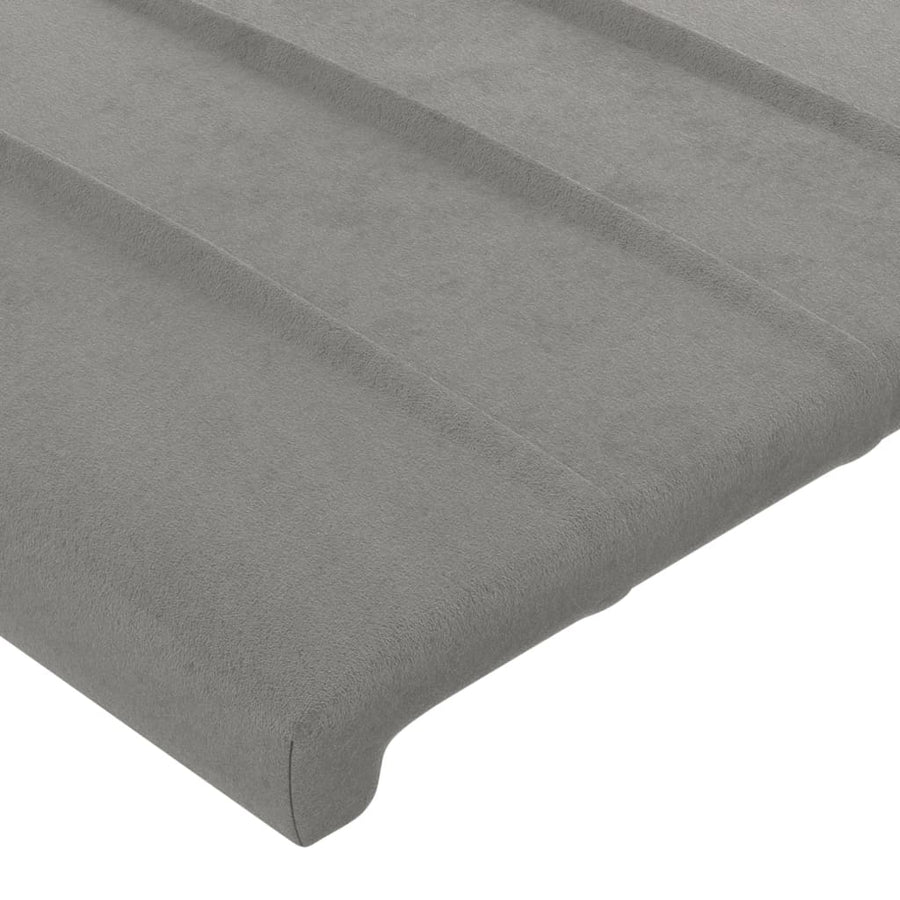 Hoofdborden 4 St 90X5X78/88 Cm Fluweel Lichtgrijs