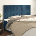 Hoofdbord donkerblauw 180x5x118/128 cm fluweel