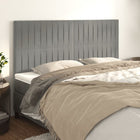 Headboard light gray 200x5x118/128 cm velvet